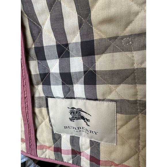 Authentic Burberry Brit Copford Diamond Quilted Jacket Light Crimson Size Small - Picture 9 of 12